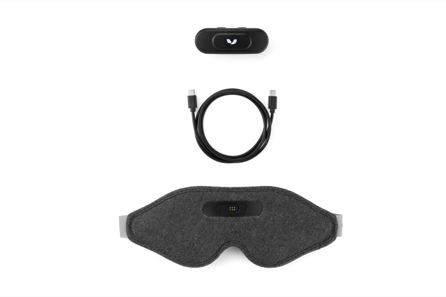 Domayn Mask with the core detached and USB charging cable