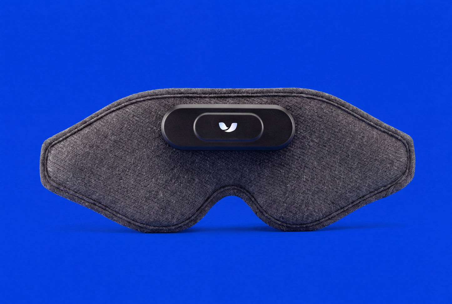 Domayn Mask on a blue background, front view showing the sensor housing
