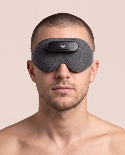 Person wearing the Domayn Mask over closed eyes